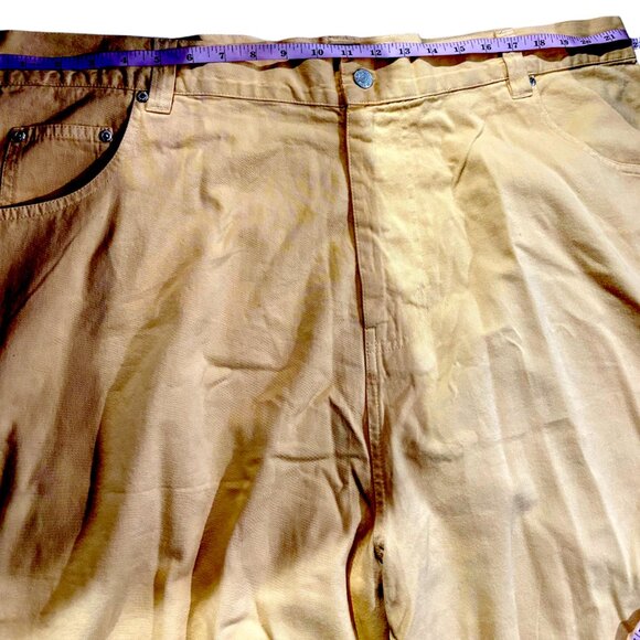 Taaps Jeans Wear men's yellow jean shorts Jorts zipper pocket classic sz 42 NWT - Picture 4 of 8